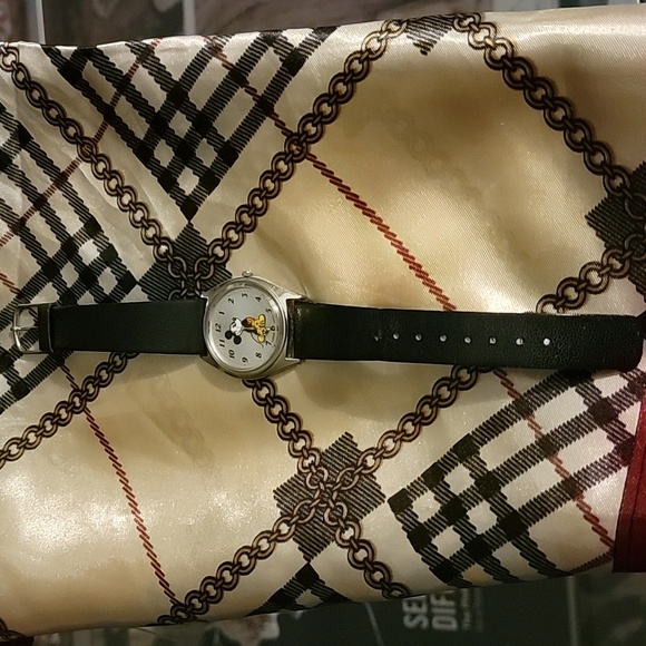 Disney X Lorus Silver and Black Watch with Classic Design